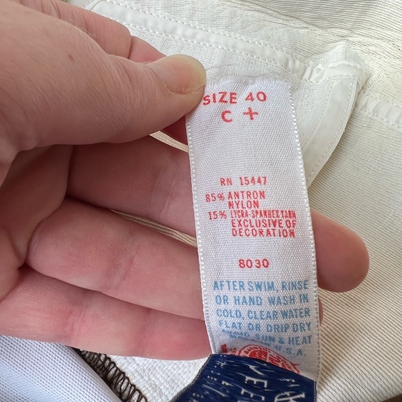 Vintage Robby Len for Lane Bryant Skirted Brown One Piece Bathing Suit - Picture 11 of 12